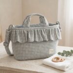 Bolso Canastilla Praliné Vichy matcha - Imagen 2