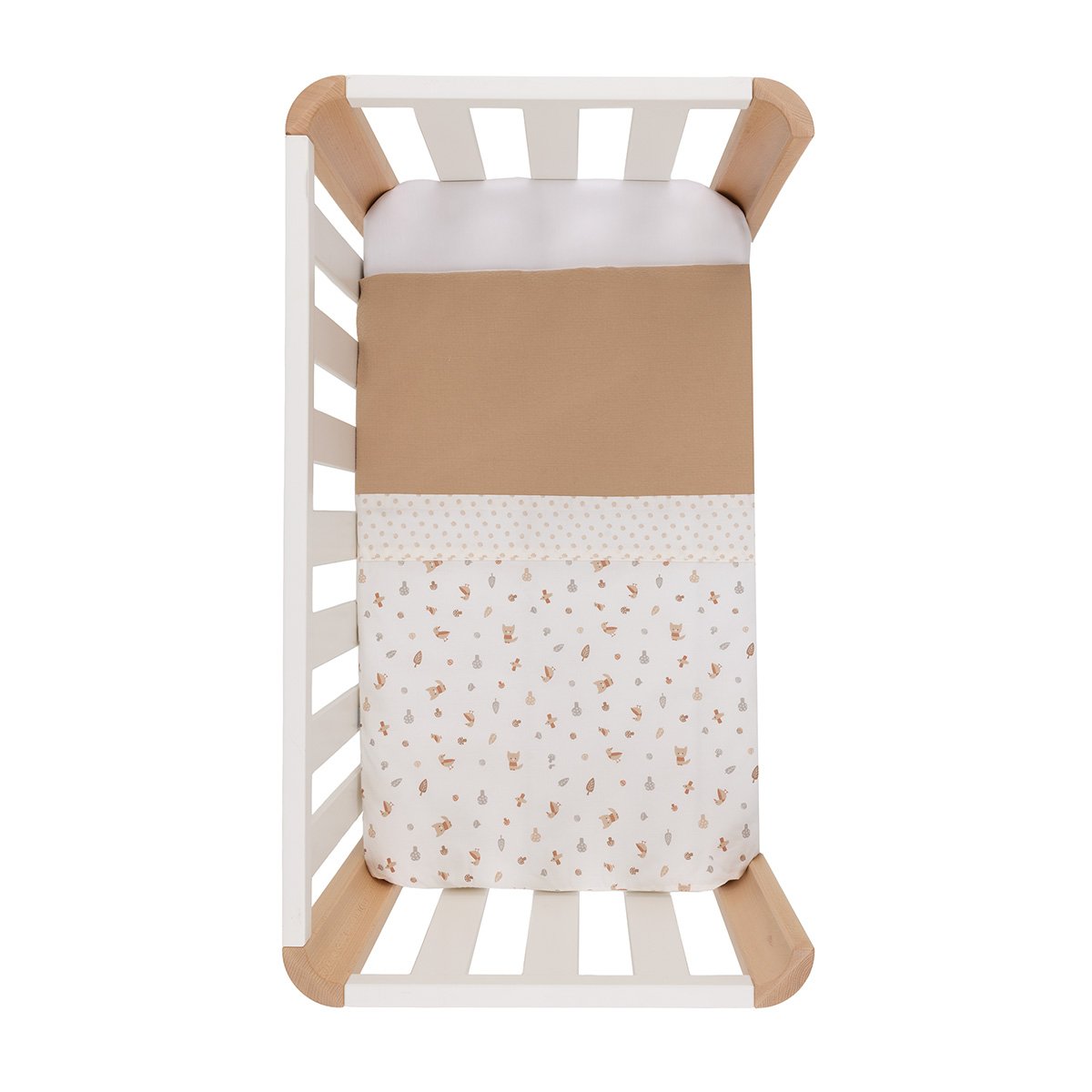 56310 Funda nórdica para minicuna doco Senda beige - Imagen 1