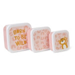 Set de 3 cajitas para alimentos Born to be wild