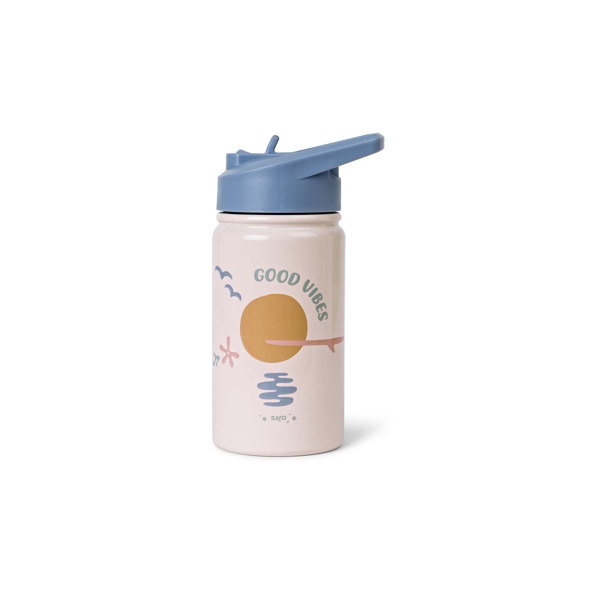 74510 Botella térmica con pajita 350ml. Good vibes - Imagen 1