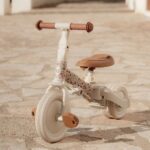 Triciclo 4 en 1 con barra blanco flores - Imagen 10