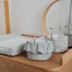 Cesta organizadora Praliné Rayas matcha - Imagen 3