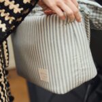 Bolso Canastilla Praliné Rayas matcha - Imagen 5