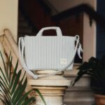 Bolso Canastilla Praliné Rayas matcha - Imagen 4