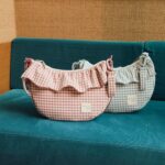 Bolso Crossbody góndola Praliné vichy moka - Imagen 2