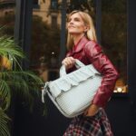 Bolso Canastilla Praliné Vichy matcha - Imagen 7