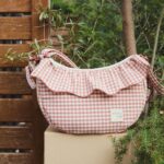 Bolso Crossbody góndola Praliné vichy moka - Imagen 3