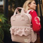 Mochila maternal Praliné vichy moka - Imagen 4