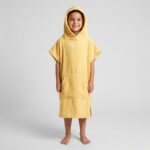 Albornoz Infantil con Capucha y Toallita vainilla