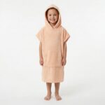 Albornoz Infantil con Capucha y Toallita rosa
