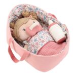 Bebé Rosa con canastilla y accesorios