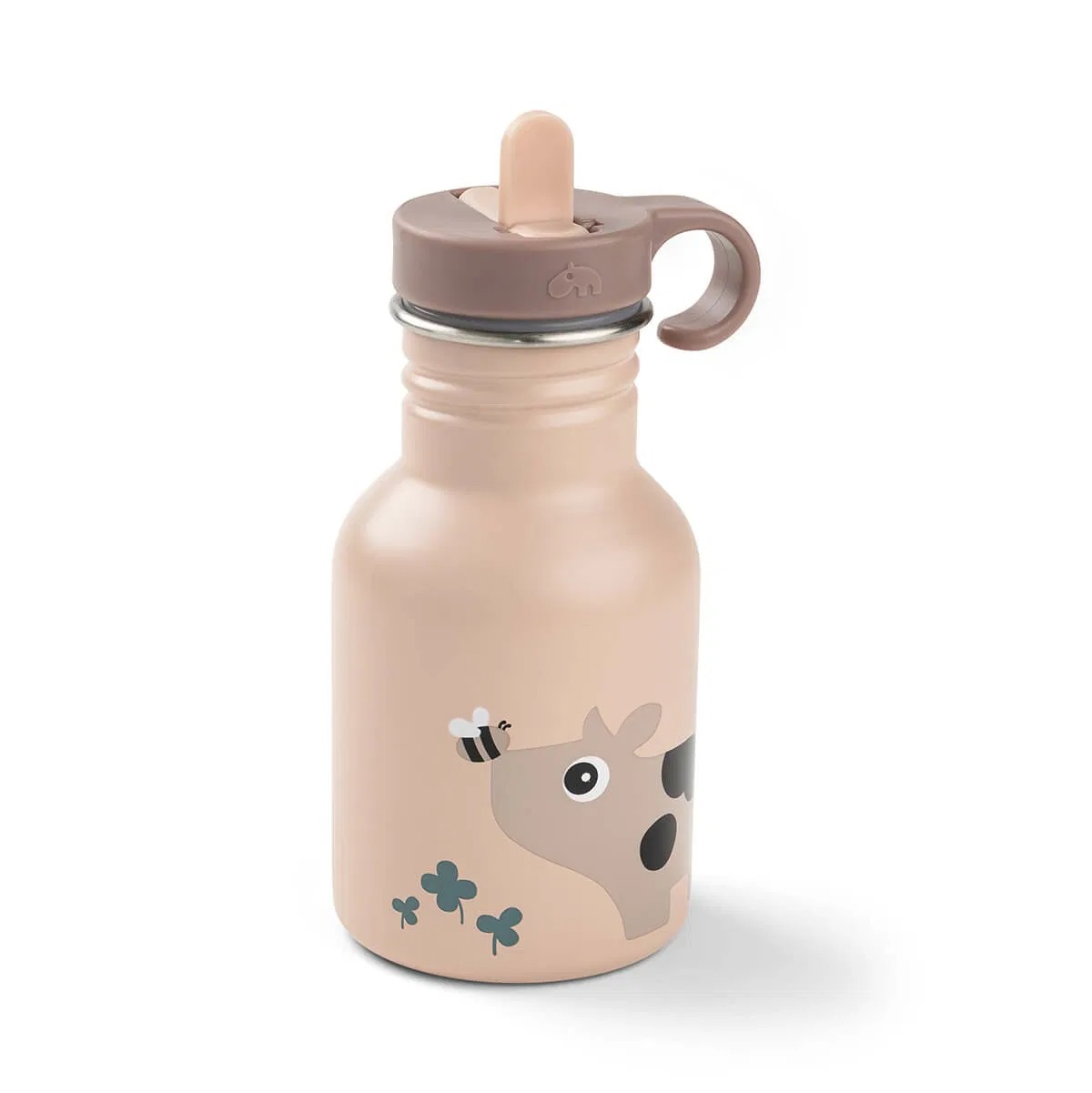 imgi_42_1011601 Botella infantil de metal Tiny Farm rosa - Imagen 1