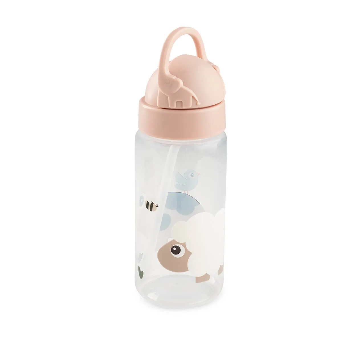 imgi_43_1026101 Botella infantil con caña 350ml. Tiny Farm Rosa - Imagen 1