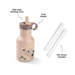Botella infantil de metal Tiny Farm rosa - Imagen 4