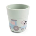 Vajilla infantil con ventosa Tiny Farm verde - Imagen 7