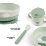 Vajilla infantil Happy Clouds Verde - Imagen 6