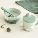 Vajilla infantil Happy Clouds Verde - Imagen 4
