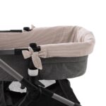 Funda reversible para capazo con capota Candela wine - Imagen 4
