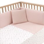 Colcha con protector para cuna de 60 Calma rosa - Imagen 2