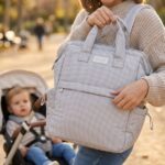 Mochila de Paseo Little Bloom Vichy Gris - Imagen 2