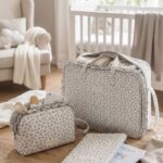 Maleta para el hospital Little Bloom Flor Gris - Imagen 2