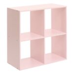 Mueble infantil cuadrado 4 cubos lacado rosa