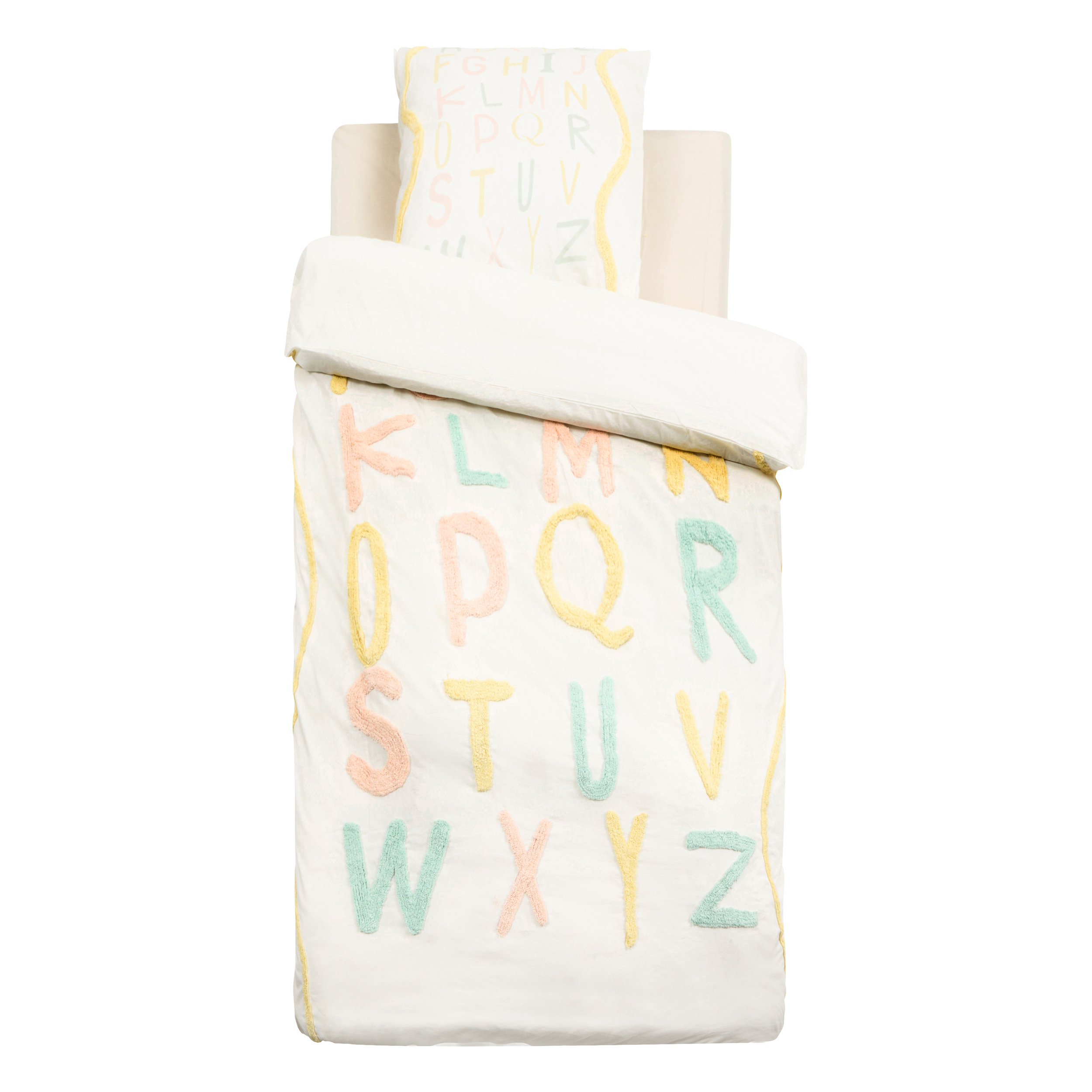 214450A_DEB1 Funda nórdica infantil de cama + Cojín Alpahbet - Imagen 1