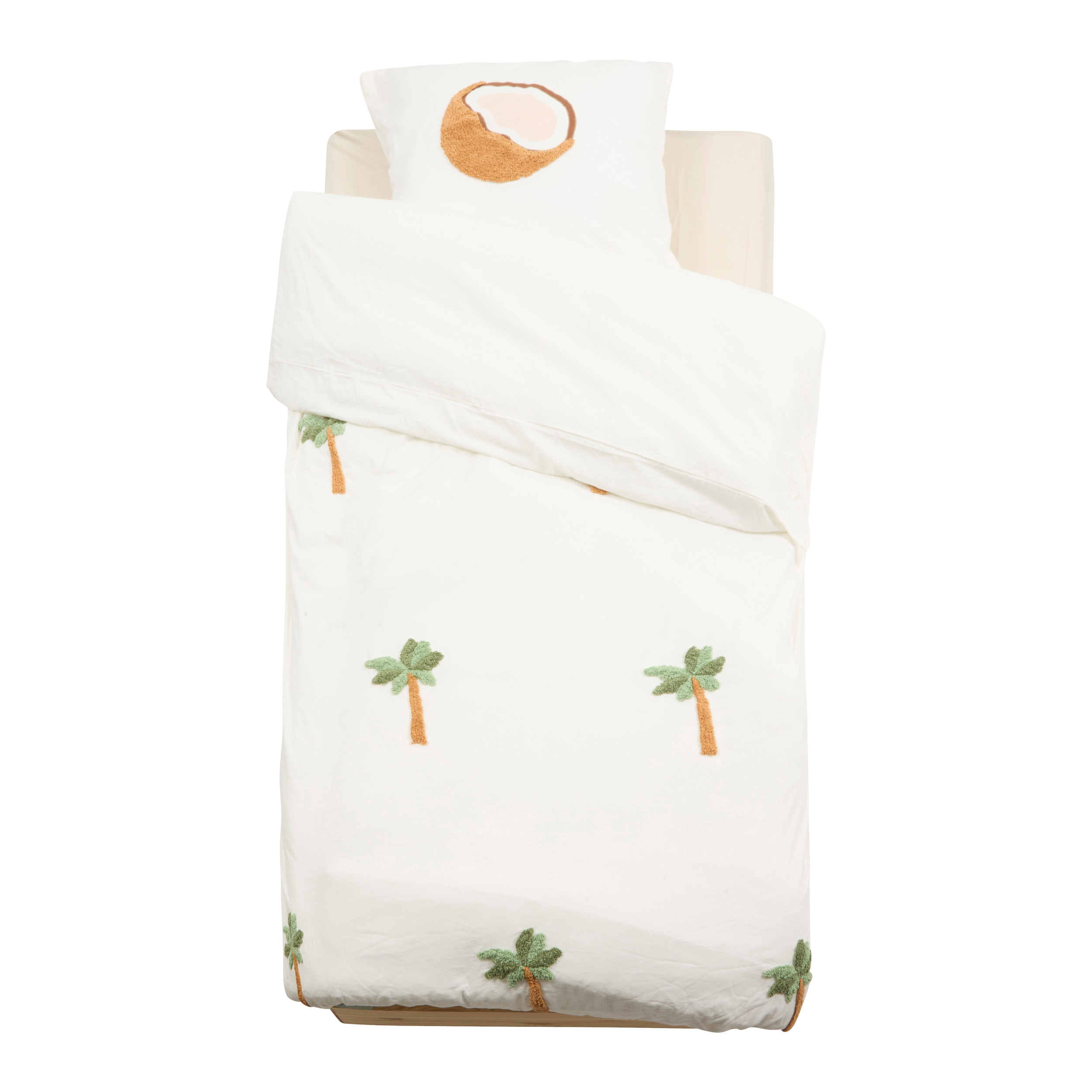 214450B_DEB1 Funda nórdica infantil de cama + Cojín Palms - Imagen 1