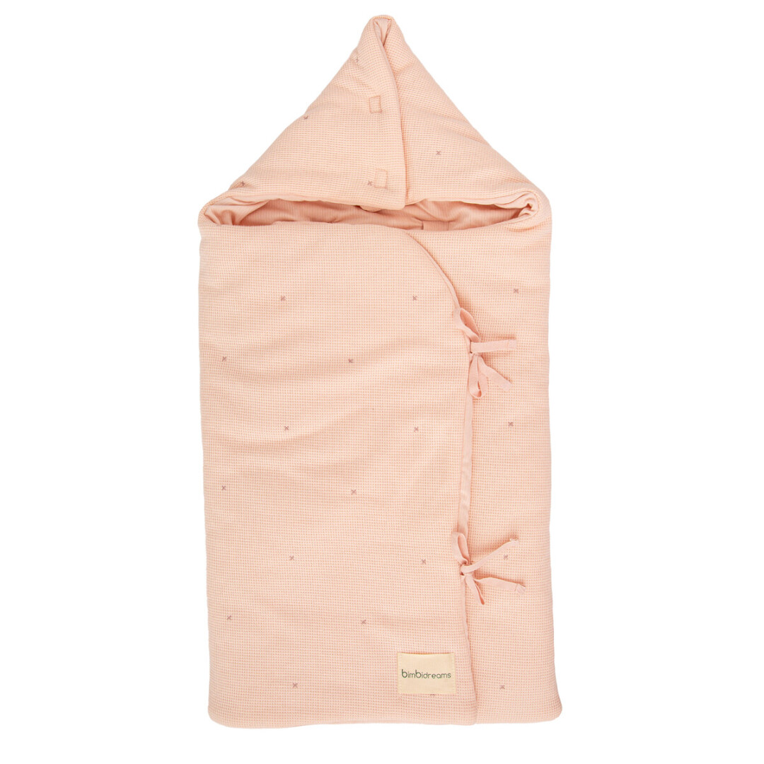 54FU00003066 Saco para capazo con capucha Basic Rosa - Imagen 1