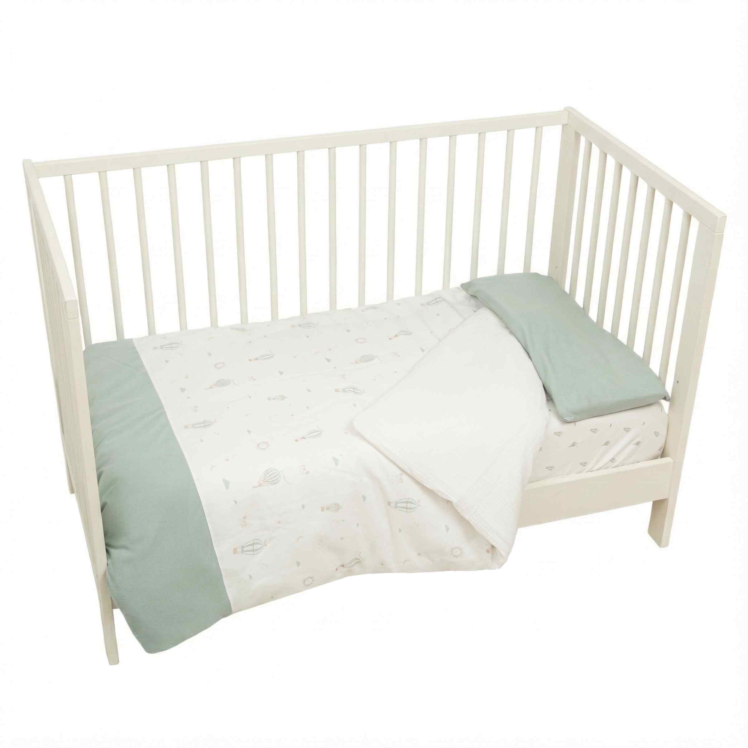 78953516_1 Funda nórdica + funda almohada para cuna Blue Sky - Imagen 1