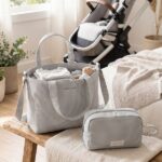 Bolso Crossbody Piel Little Bloom Vichy Gris - Imagen 3