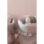 Cesta Organizadora Little Bloom Vichy Gris - Imagen 3
