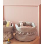 Cesta Organizadora Little Bloom Vichy Gris - Imagen 2