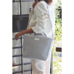 Bolso Crossbody Piel Little Bloom Vichy Gris - Imagen 4