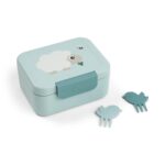 Caja de almuerzo + 2 mini tenedores Tiny farm Azul