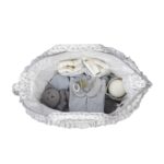 Bolso Canastilla Little Bloom Flor Gris - Imagen 11