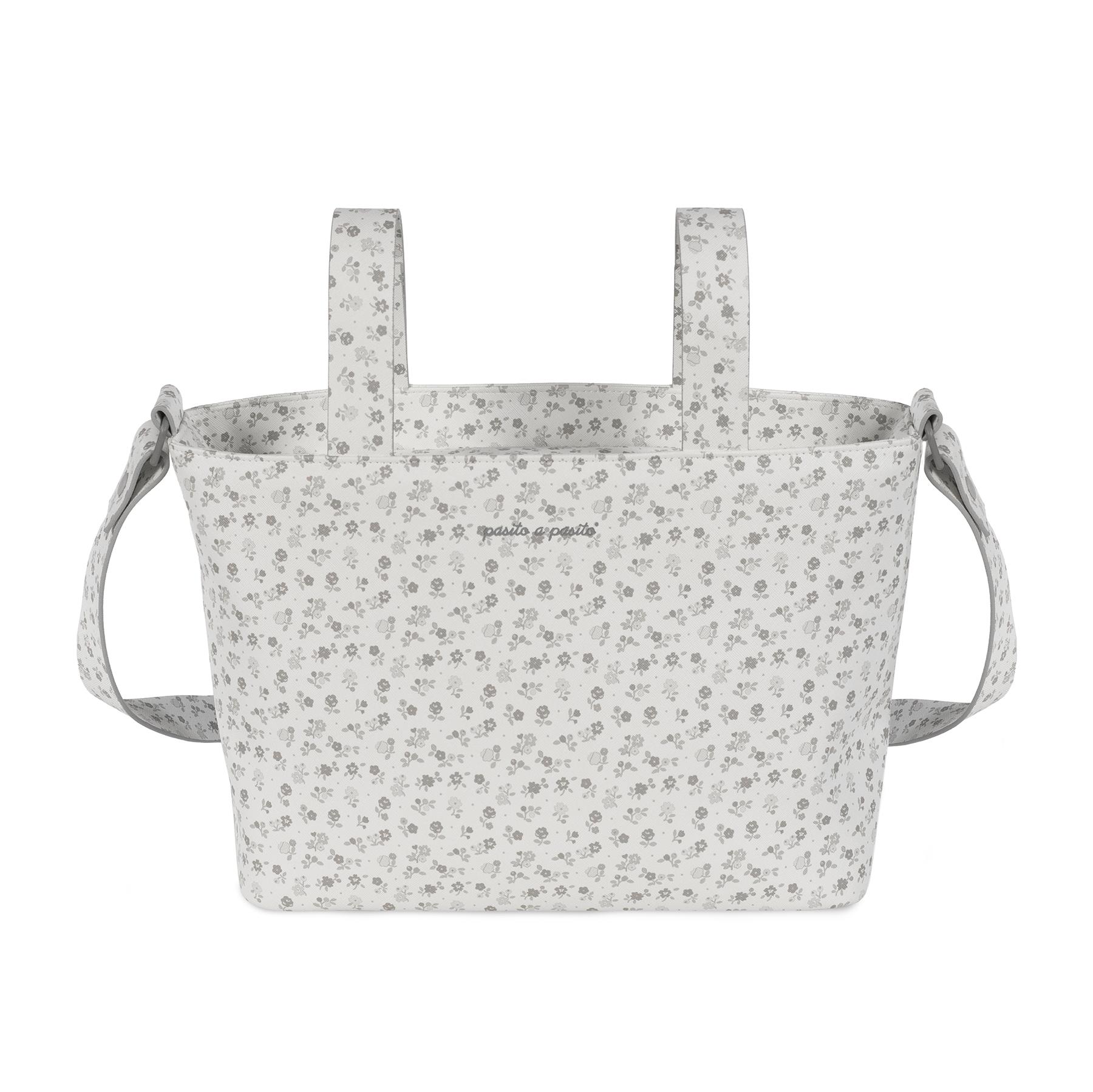 1120900600_a Bolso Crossbody Piel Little Bloom Flor Gris - Imagen 1