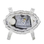 Bolsa Bucket Little Bloom Flor Gris - Imagen 11