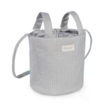 Bolsa Bucket Little Bloom Vichy Gris - Imagen 3
