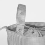 Bolsa Bucket Little Bloom Vichy Gris - Imagen 6
