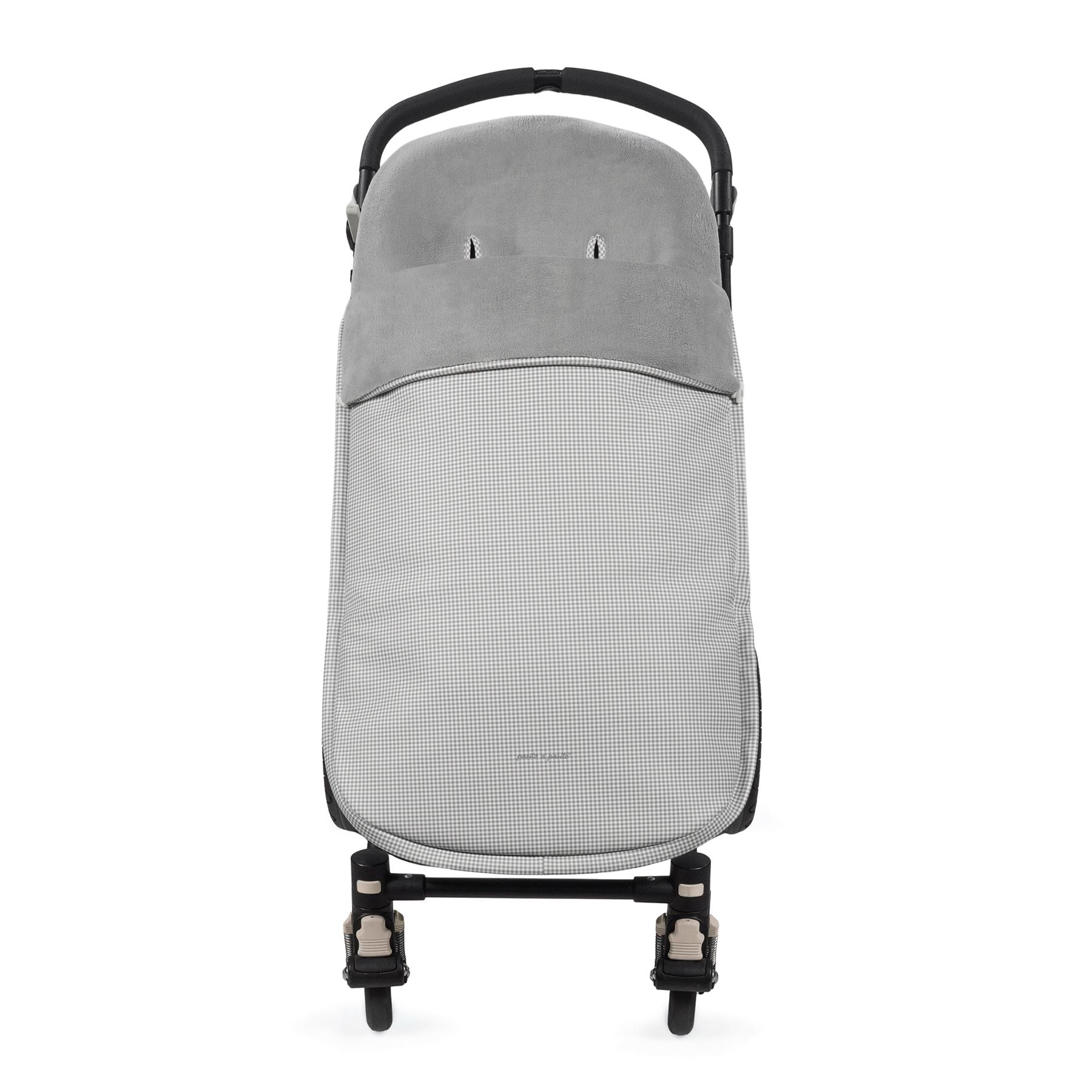 1120900621_a Saco de Silla de Invierno Little Bloom Vichy Gris TOG 3.5 - Imagen 1