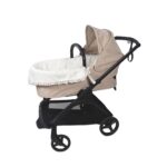 Cubre Cuco Dual y Sábana Ajustable Little Bloom Flor Gris