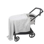 Sábana Ajustable para Cuco + Muselina Little Bloom Vichy Gris - Imagen 5