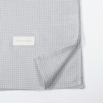 Set de 2 Muselinas de Algodón Little Bloom Vichy Gris (70x70 cm) - Imagen 3