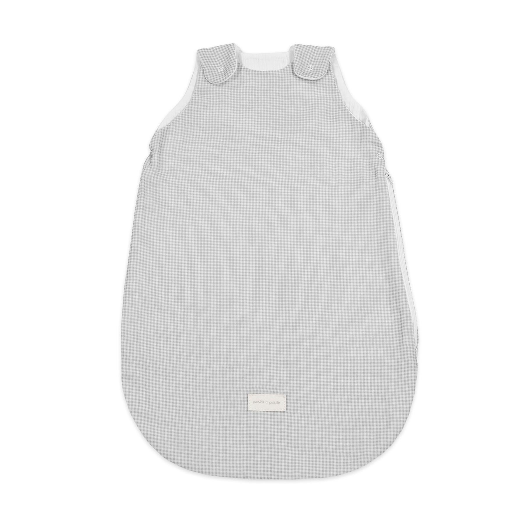 1120900637_a Saco de Dormir de Verano Little Bloom Vichy Gris TOG 0.5 - Imagen 1