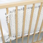 Protector de Cuna (Chichonera) 120x60 cm Little Bloom Flor Gris - Imagen 4