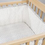 Protector de Cuna (Chichonera) 120x60 cm Little Bloom Flor Gris - Imagen 5