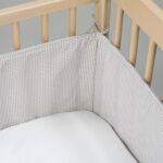 Protector de Cuna (Chichonera) 120x60 cm Little Bloom Vichy Gris - Imagen 3