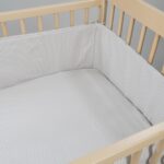 Protector de Cuna (Chichonera) 120x60 cm Little Bloom Vichy Gris - Imagen 5