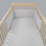 Protector de Cuna (Chichonera) 120x60 cm Little Bloom Vichy Gris - Imagen 6